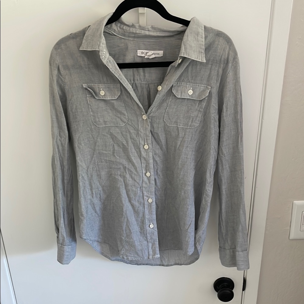 Bcbg Striped Button-Up Shirt
